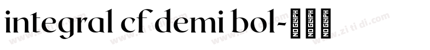 integral cf demi bol字体转换